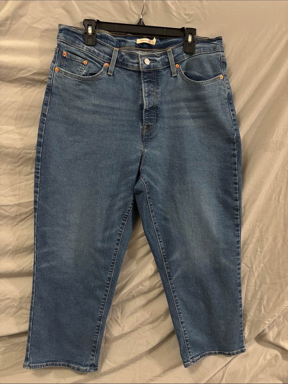 Levi’s High Rise Wedgie Straight Leg Cropped Stretch Jeans size 16w